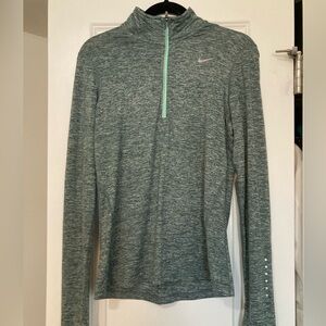 Nike Women’s Dri-FIT Heathered Teal Running Quarter Zip